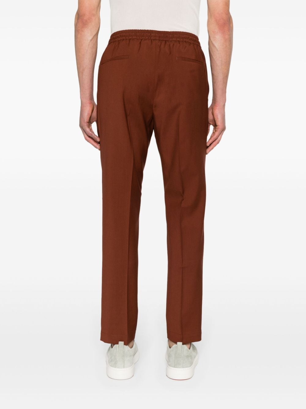 Brown Wimbledon tapered leg trousers men